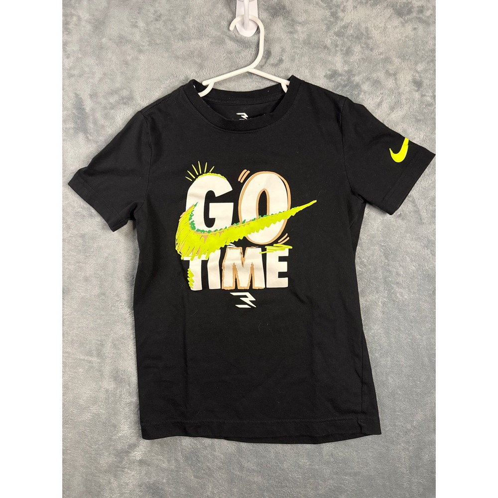 Nike 3 Brand Russell Wilson Boys Black Go Time Graphic T-Shirt Size S 8-10